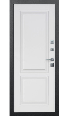 Входная дверь 11см Изотерма серебро неоклассика - фото